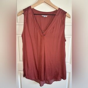 Naked Zebra V-Neck Tank Top - Warm Rust